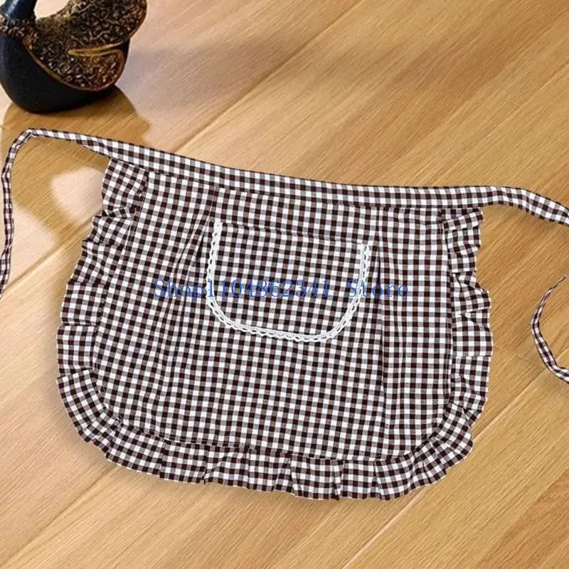 

5asd женский фартук с рюшами, фартук горничной, фартук на талии, дышащий кухонный фартук для выпечки, фартук с рюшами на талии,