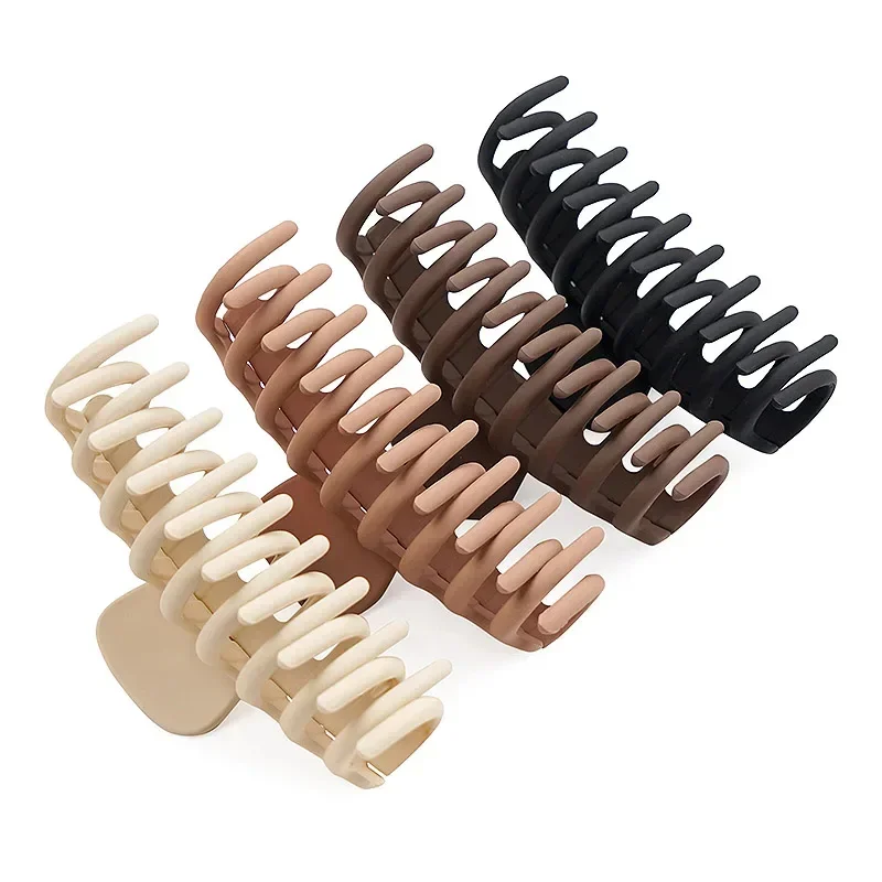 Large Claw Clips For Thick Hair , Girls Big Hair Clips Claw, Matte Claw Clips, Neutral Hair Clips 2pcs