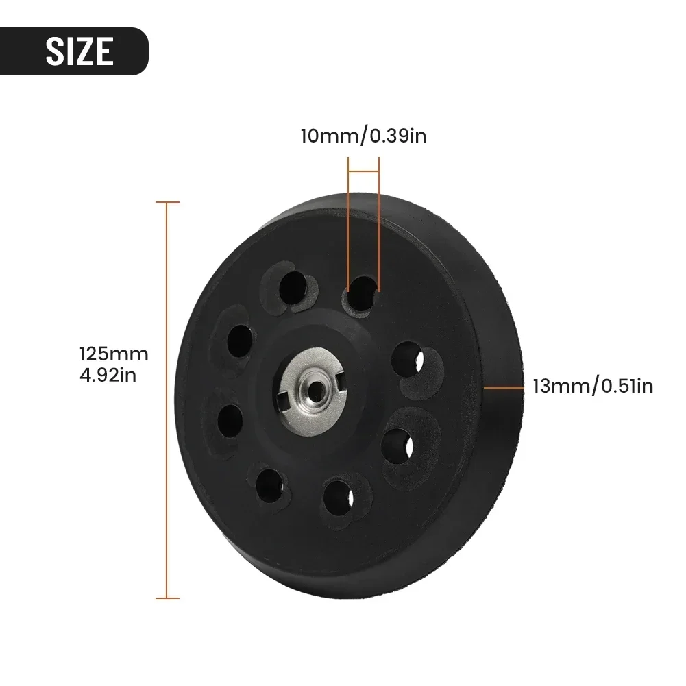 5Inc Sander Polishing Disc 125mm Support Plate Sanding Pad For Metabo SXE325 425 450 3125 Electric Orbital Sander Polishing Tool