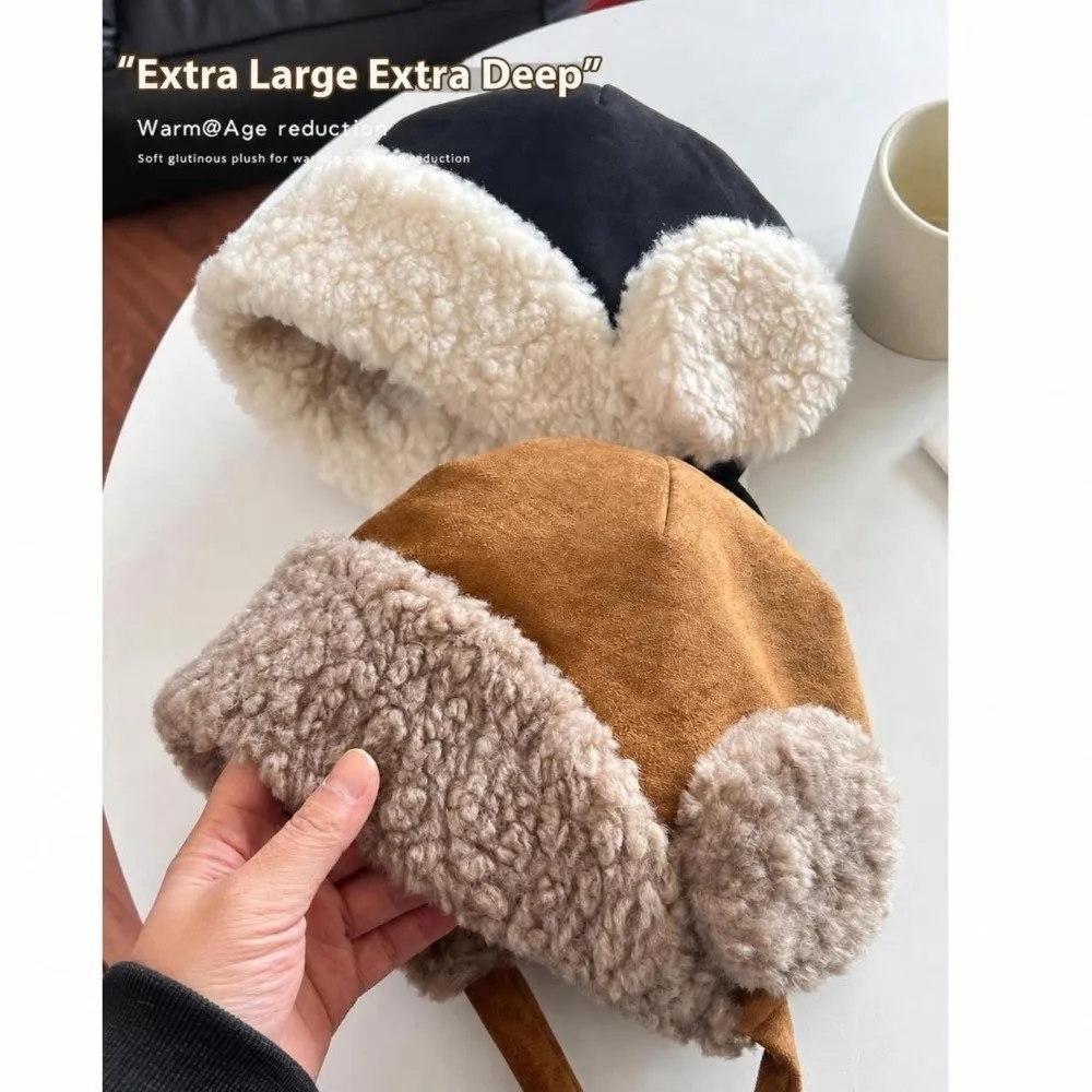 Warm Windproof Ear Flap Trapper Hat Vintage Retro Ushanka Hat Fits 56cm to 58cm Head Circumference Winter Cycling Hat Cycling