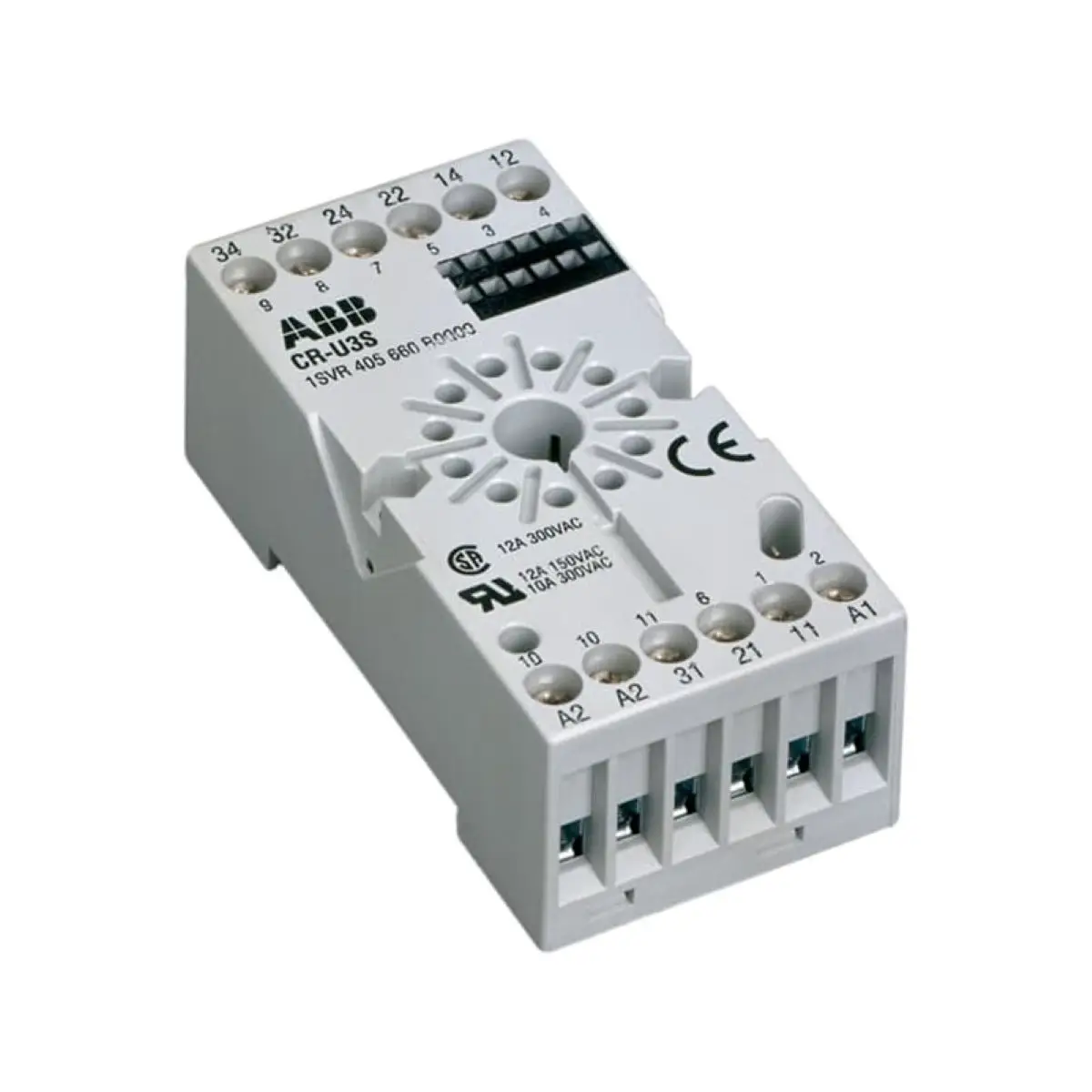 10 pcs CR-U3S 10095977 1SVR405660R0000 Socket for 3c/o CR-U relay