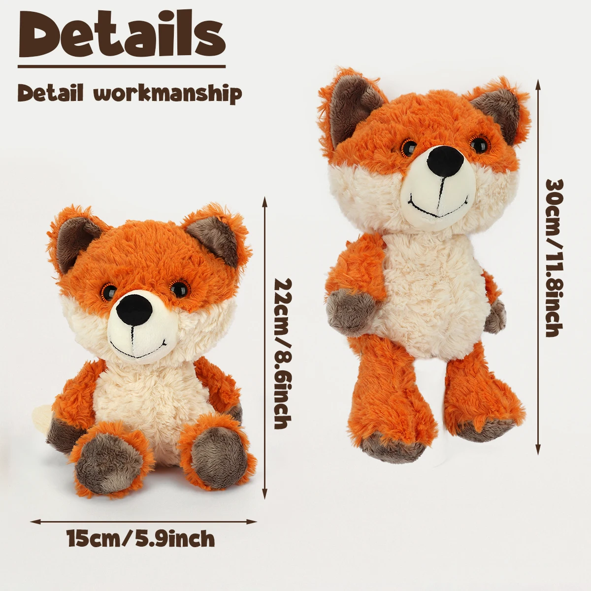 30 سنتيمتر رقيق الثعلب أفخم محشوة الحيوان ديكور غرفة نوم رفيق القلق الإغاثة عيد ميلاد هدية الكريسماس لصبي الفتيات #3