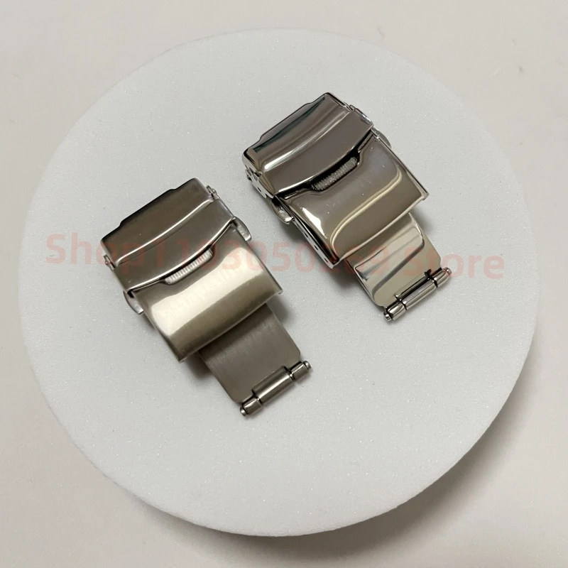 

18mm 20mm 22mm 316L Stainless Steel Silver Clasp Fold Safety Clasp Watch Buckle Fit Seiko Dive Watch