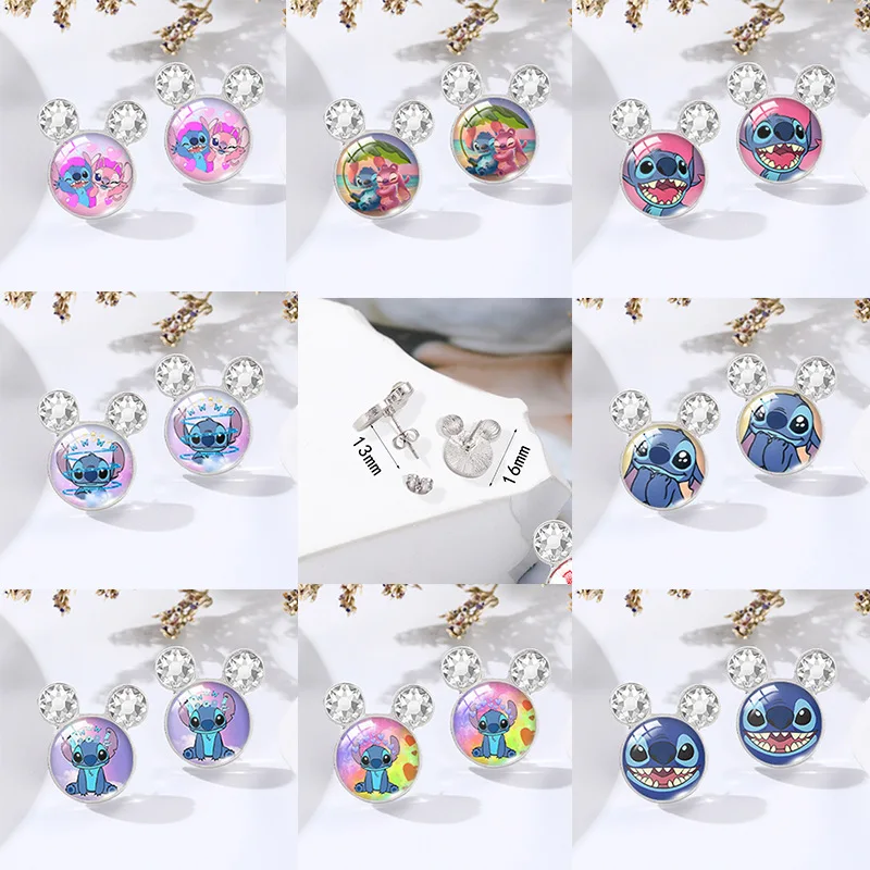 

Disney Kawaii Stitch Ear Studs Cartoon Anime Ear Pendants Earring Delicate Woman Girl Gifts Kids Fashion Jewelry Stud Earrings