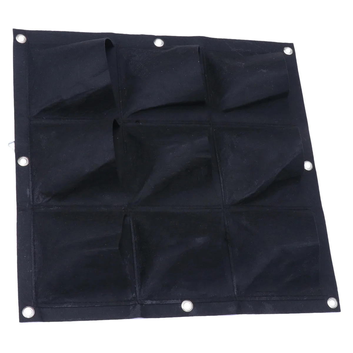 

Wall Hanging Planting Bag Black 9-Pockets Vertical Multi-Pocket Planter Felt Growing Bag for Home Balcony Garden Outdoor