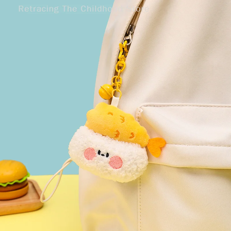 Nette Cartoon Sushi Plüsch-schlüsselanhänger Kreative Lebensmittel Schlüsselring Schöne Tasche Anhänger Rucksack Hängende Dekoration Schlüssel Halter Paar Geschenke