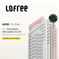 Lofree Flow Lite Keyboard Lighter&Silenter POM Switch 2.4G Bluetooth&Wired Gasket Mount Volume Roller Key Configurator Keycaps