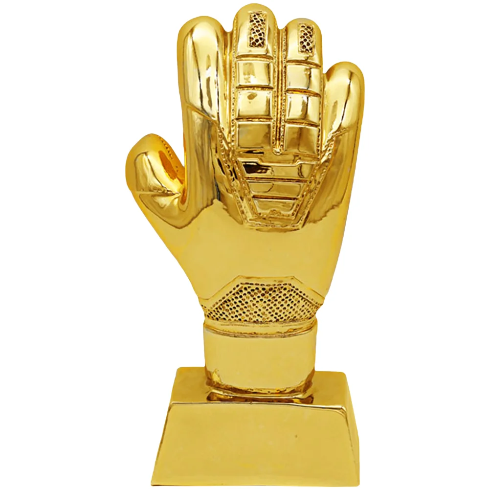 

Football Glove Trophy Soccer Delicate Decor Desktop Wear Resistant Abs School Competition Accessory Child Decorative