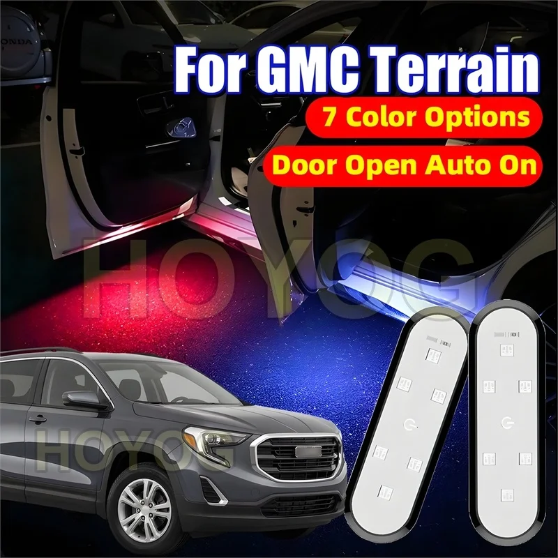 Fit for GMC Terrain 2017-2026 Wireless LED Car Door Warning Light with Automatic On/Off and Easy Stick-On Installation