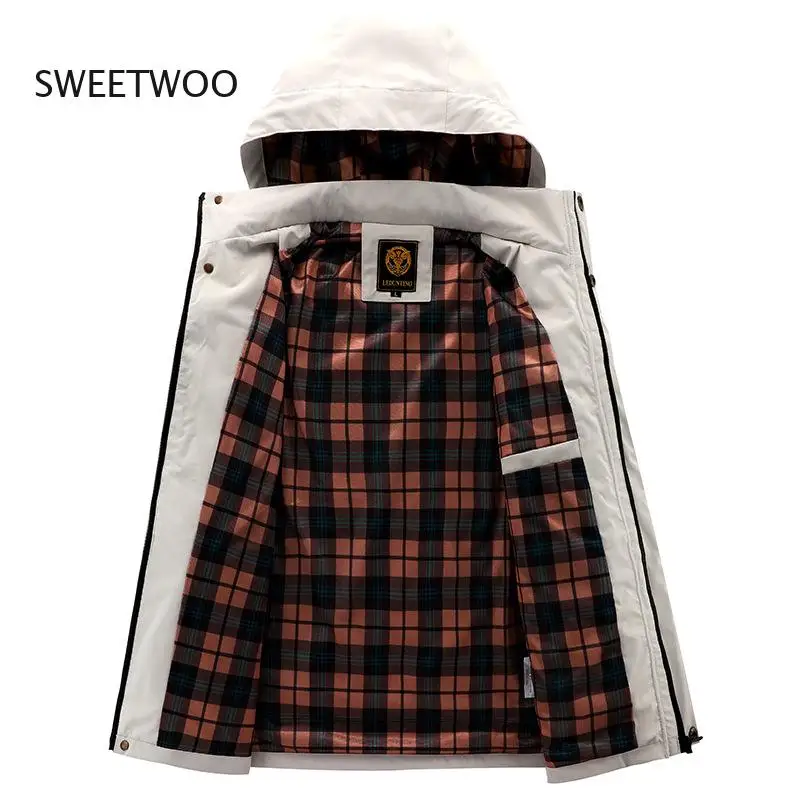 Men's Autumn Winter Parka Jacket - Solid Color Hooded Casual Outerwear | Trendy Outdoor Cross-Border Coat