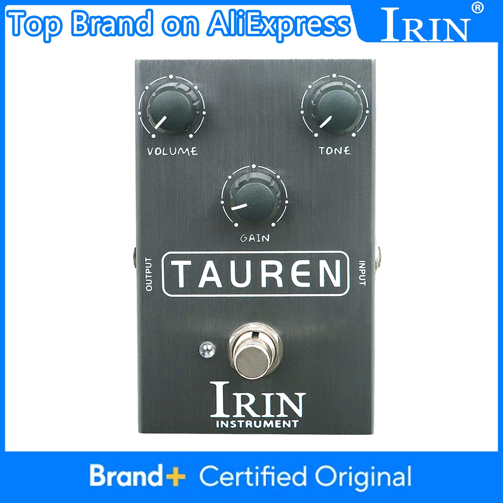 

IRIN AN-36 TAUREN Overdrive Guitar Pedal High/Low Gain from Clean Boost to Distortion Effect Deliverd Adjust by GAIN Knob