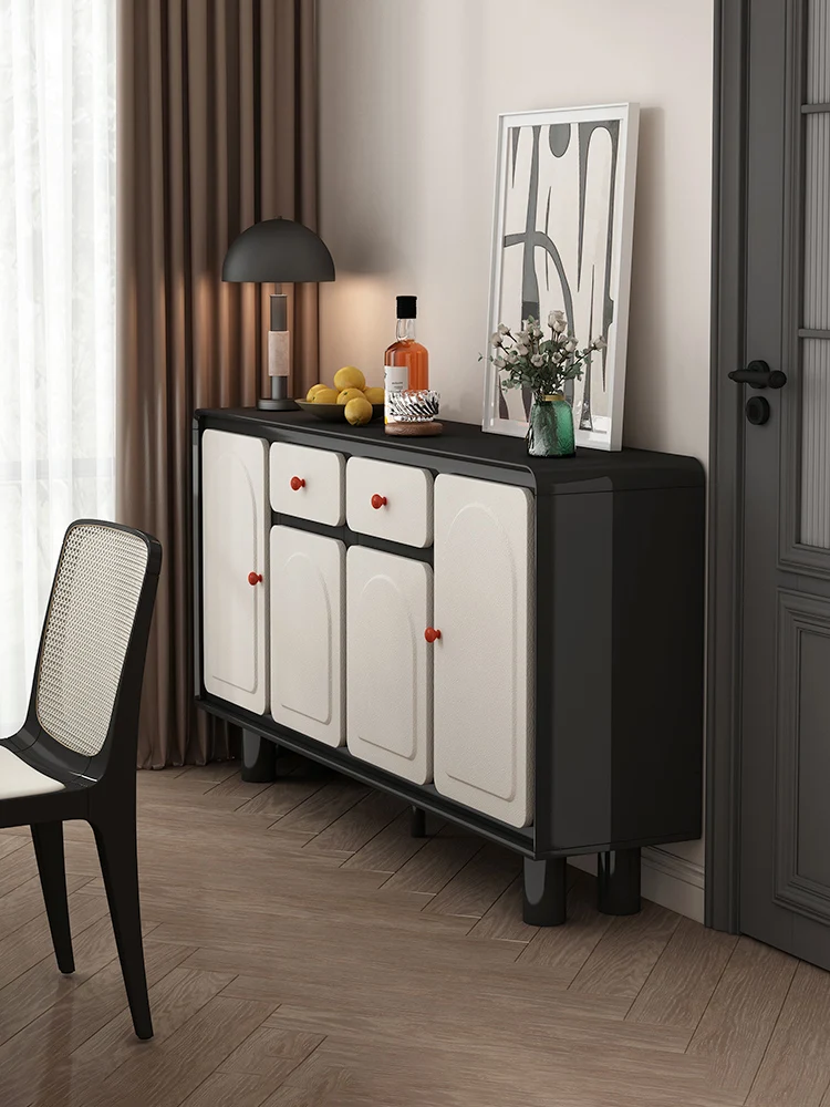 Retro French Sideboard Cabinet Guest Restaurant Wall Storage Cream Style Kitchen Storage Side Cabinet