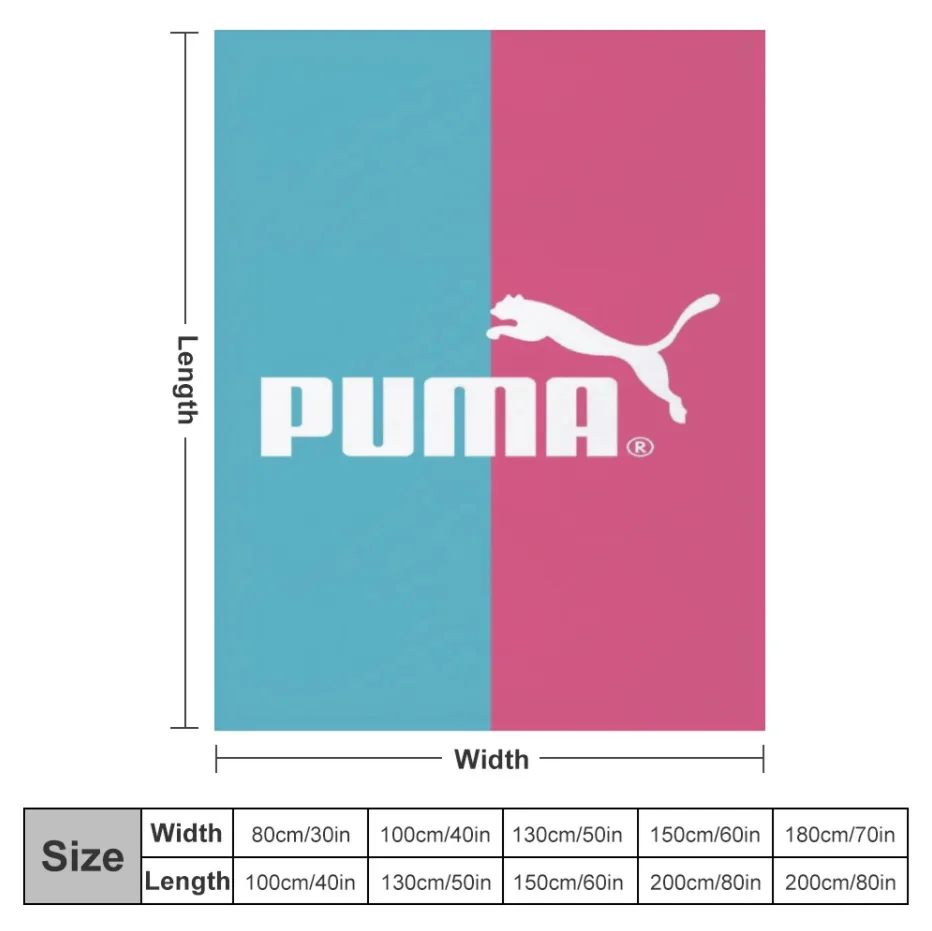 PUMA Throw Blanket Fuzzy Warm Throws for Winter Bedding3D Printing Soft Micro Fleece Blanket