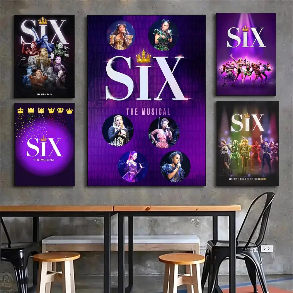 musical Six Poster Poster HD Printing Vintage Luxe Home Decor Wall Art for the Living Rooms Entryways Gift