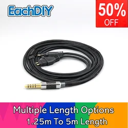Super Soft Headphone Nylon OFC Cable For Sennheiser HD580 HD600 HD650 HDxxx HD660S HD58x HD6xx Earphone LN007508