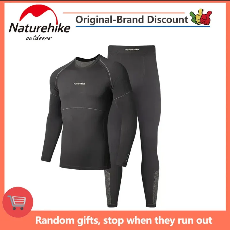 

Naturehike Quick Drying Sports Thermal Underwear Set Winter Outdoor Sports Clothing Quick Drying Charcoal Fibre Plus Size S-XXL