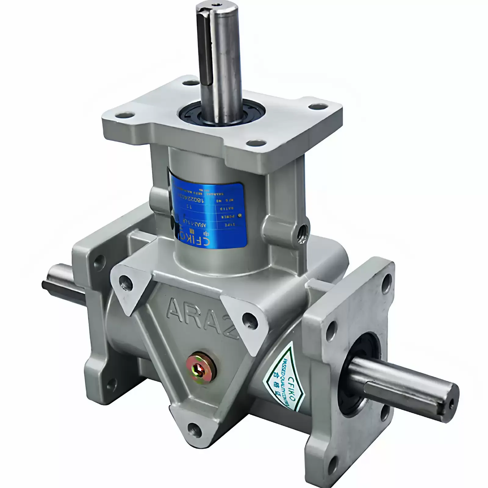 ARA1 Right‑Angle Steering Gearbox, 90 Degree Bevel Gear Transmission Commutator for Industrial Mechanical Power Drive