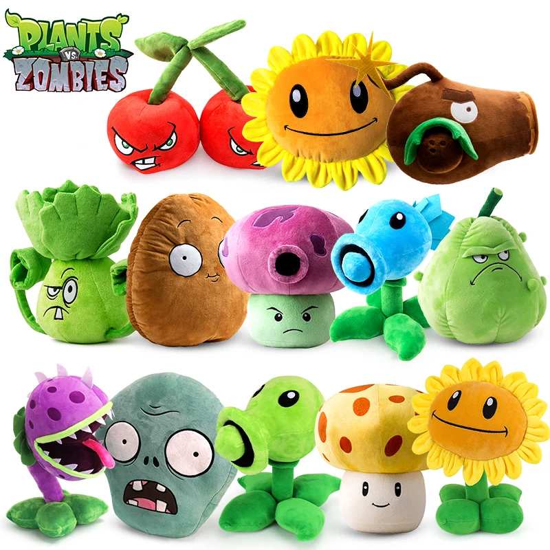 Plantas Vs Zombies girasol Peashooter Kernel-pult muñeco de peluche juguete almohada figuras de juguete suave almohada grande de Zombie regalo de Navidad para niños