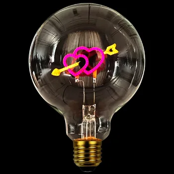 TIANFAN bombillas Led Vintage G95 flecha de Cupido colgante lámpara de mesa bombilla 3W regulable 110V 220V E26 E27 bombilla Edison decorativa