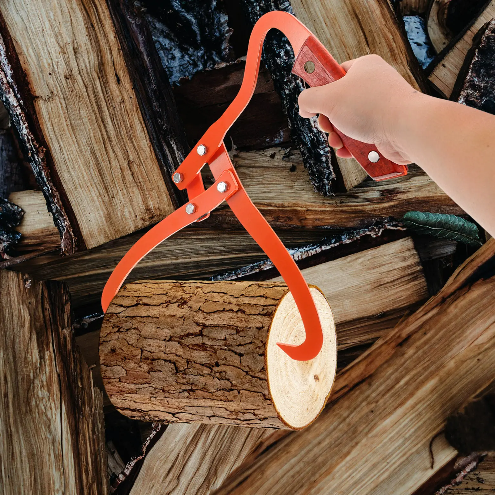 

Trunk Lifter Heavy Duty Log Clamp Manual Wood Block Lifter Portable Outdoor Lifting Tool For Tree Trunk Moving Steel