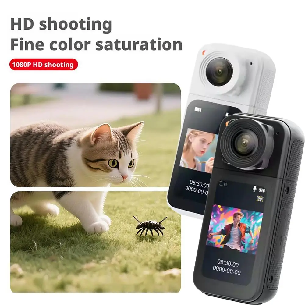 Portable Mini HD Thumb Action Camera 1080P Pocket Sports Sports Outdoor Angle Magnetic Camera Camera Recorder DV Wide Attra M5Q3