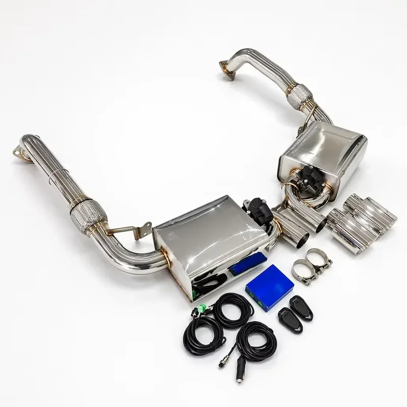 Professional Grade Stainless Steel Mid Rear Exhaust System JTLD for Porsche 987.1 Cayman S Boxster S 3.4L Electric Valve