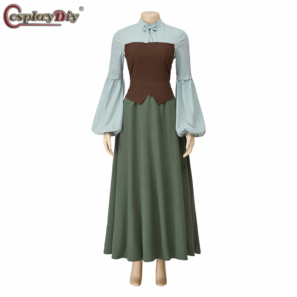 Game Bye Sweet Carole Cosplay horror Lana Benton Costume Green Dress Vintage Dress Lana Benton Halloween Party Outfit