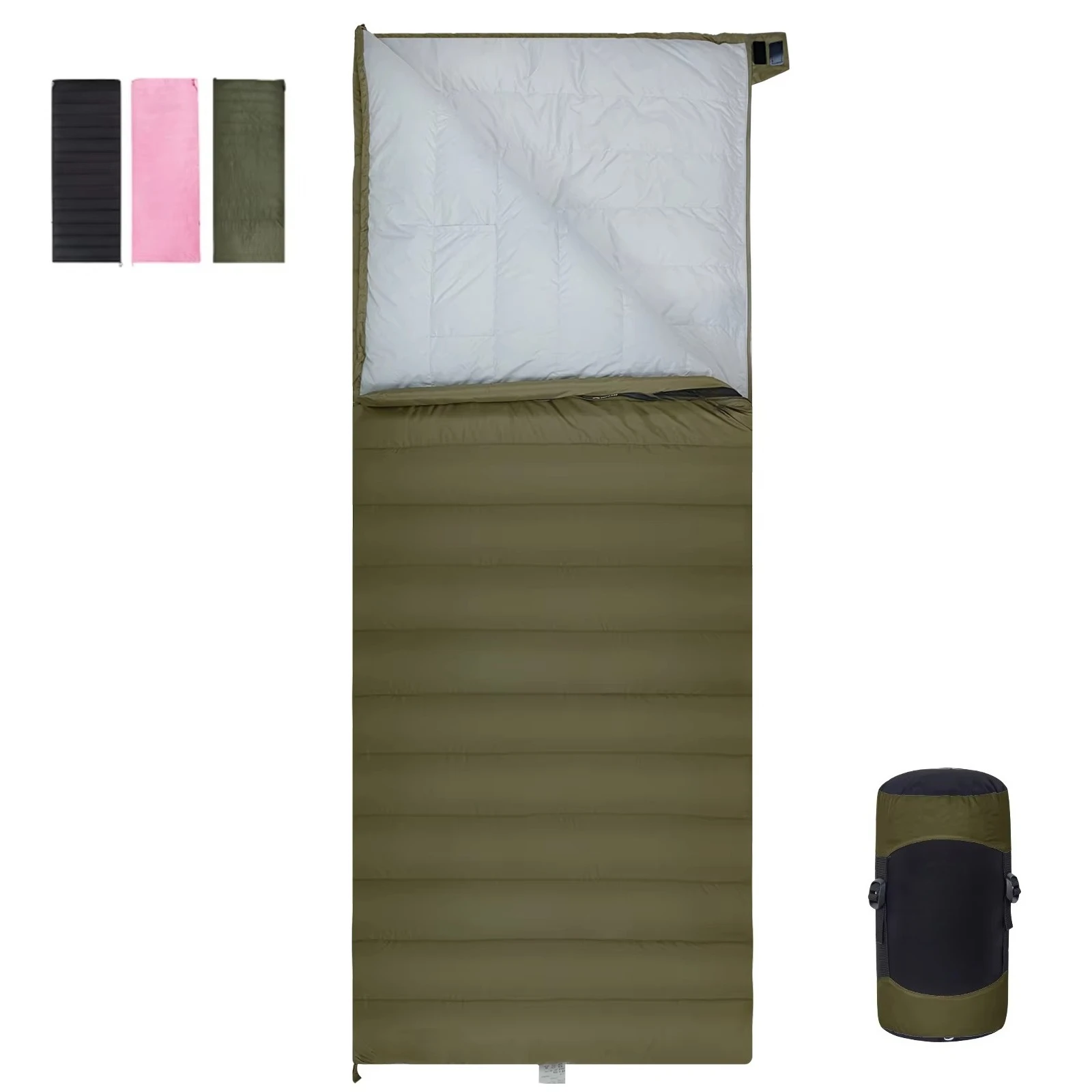 Lightweight Down Filled Sleeping Bag Blanket Splicing Customizable 20D400T Waterproof Nylon Adult Summer Outdoor Camping Hiking