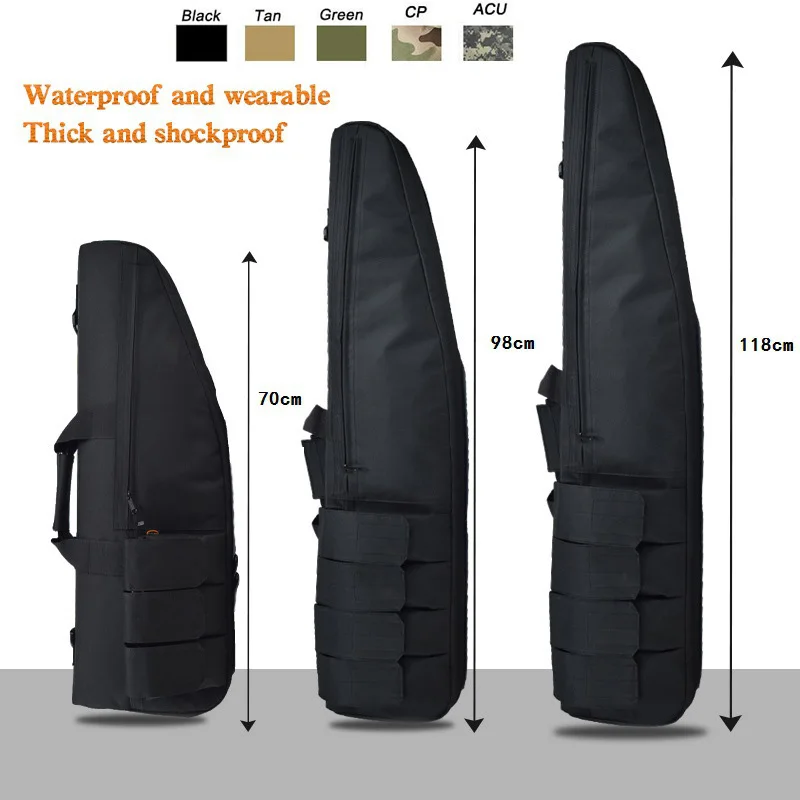 Hunting Equipment Tactical Gun Bag Outdoor Molle Bag Shooting Airsoft Rifle Gun Carry Shoulder Bag 70cm 98cm 118cm