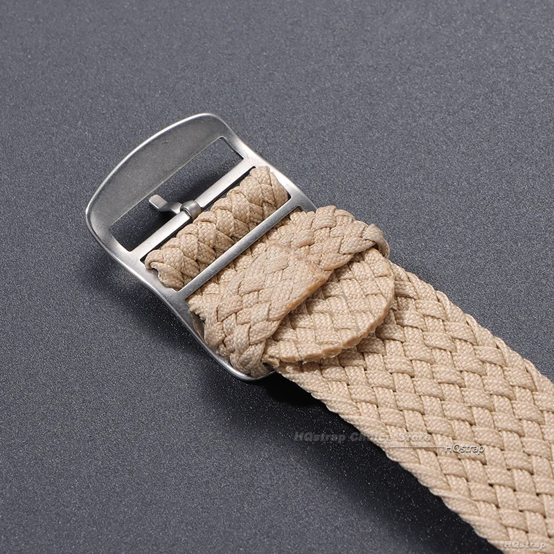 Correa de 16mm, 18mm, 20mm y 22mm para correas de reloj de nailon tejido Perlon, pulsera de tela, correa de reloj para mujeres y hombres, cinturón con hebilla en negro y azul