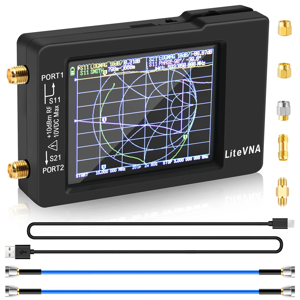 New LiteVNA 6Ghz VNA 2.8Inch LCDHF VHF UHF UV Vector Network Analyzer Shortwave Portable Antenna Analyzer with Battery