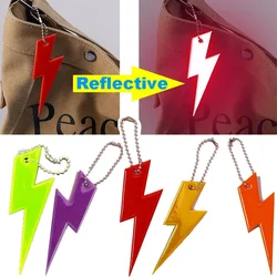 3Pcs Reflective Pendant Safety Warning Reflective Keychains for Kids Bag Backpack Riding Cycling Night Glowing Hanging Strips