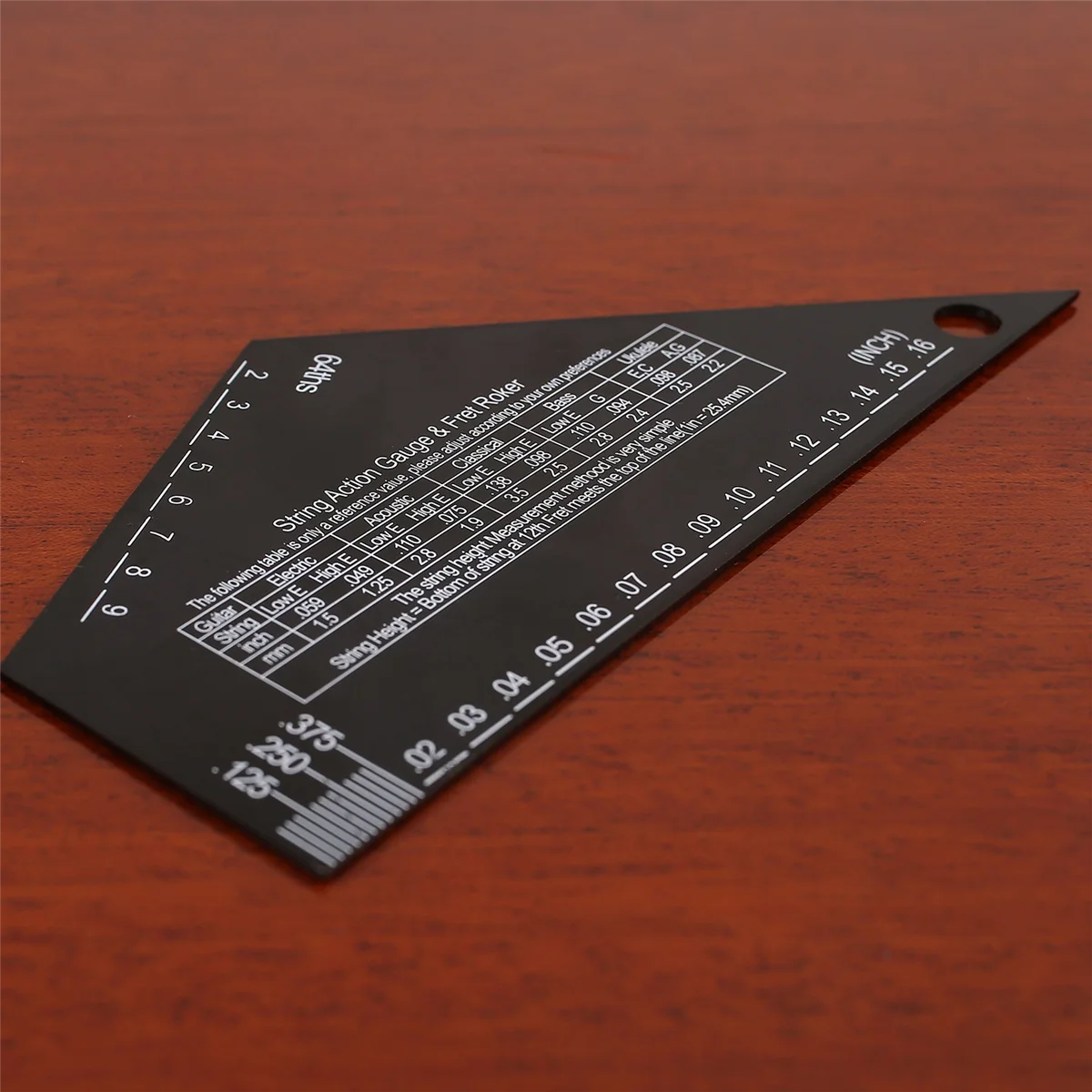 A71P Strumento di livellamento dei tasti Collo della chitarra Tastiera Righello di misurazione Strumento per liutaio per chitarra a bilanciere in acciaio inossidabile