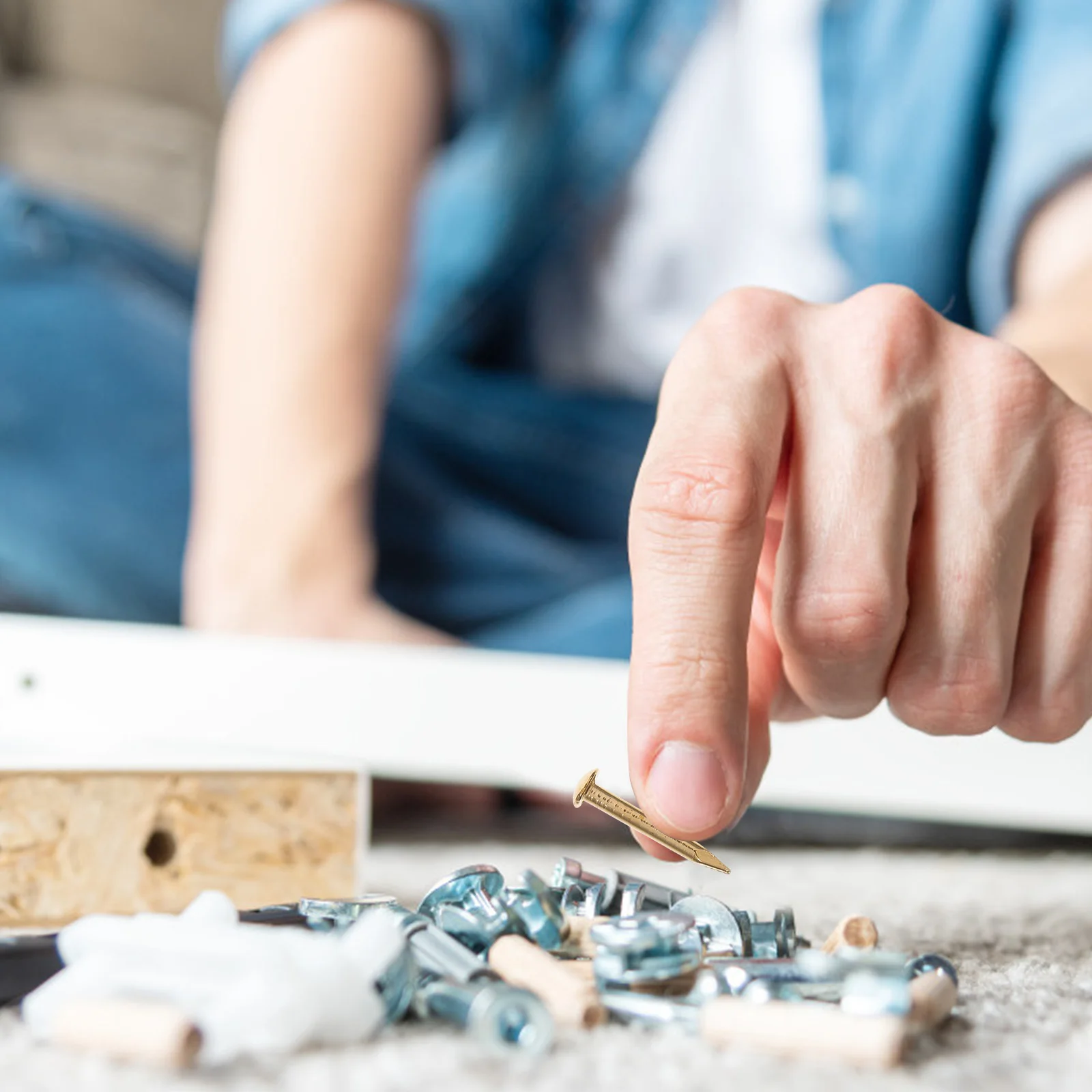 

250G Copper Small Nails For Wood Hardened Rustproof Finishing Nails For Home Office Diy Wall Decor Hanging Woodworking Projects