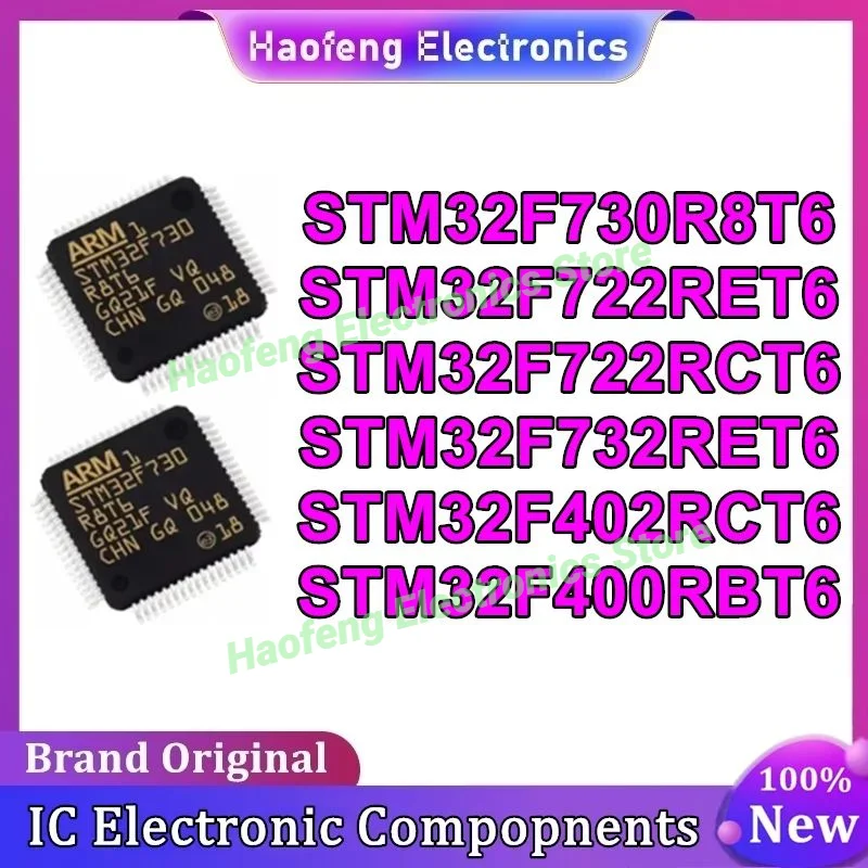 STM32F730R8T6 STM32F722RET6 STM32F722RCT6 STM32F732RET6 STM32F402RCT6 STM32F400RBT6 LQFP64 MCU Chip de circuito integrado en stock