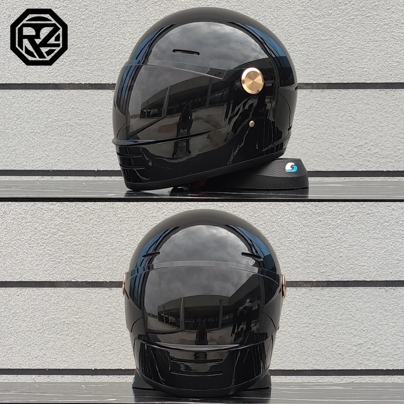 

Motorcycle Retro Full Face Helmet DOT Approved Wide Field Off Road Motorcycle Helmet Adult Capacite Casco Moto
