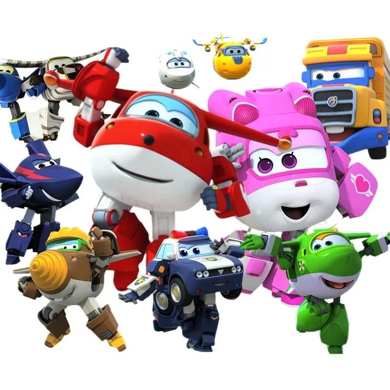 Auldey super asas conjunto de brinquedos completos-robôs transformadores de tamanho grande jett tonto brinquedos para meninos meninas crianças presente de natal surpresa