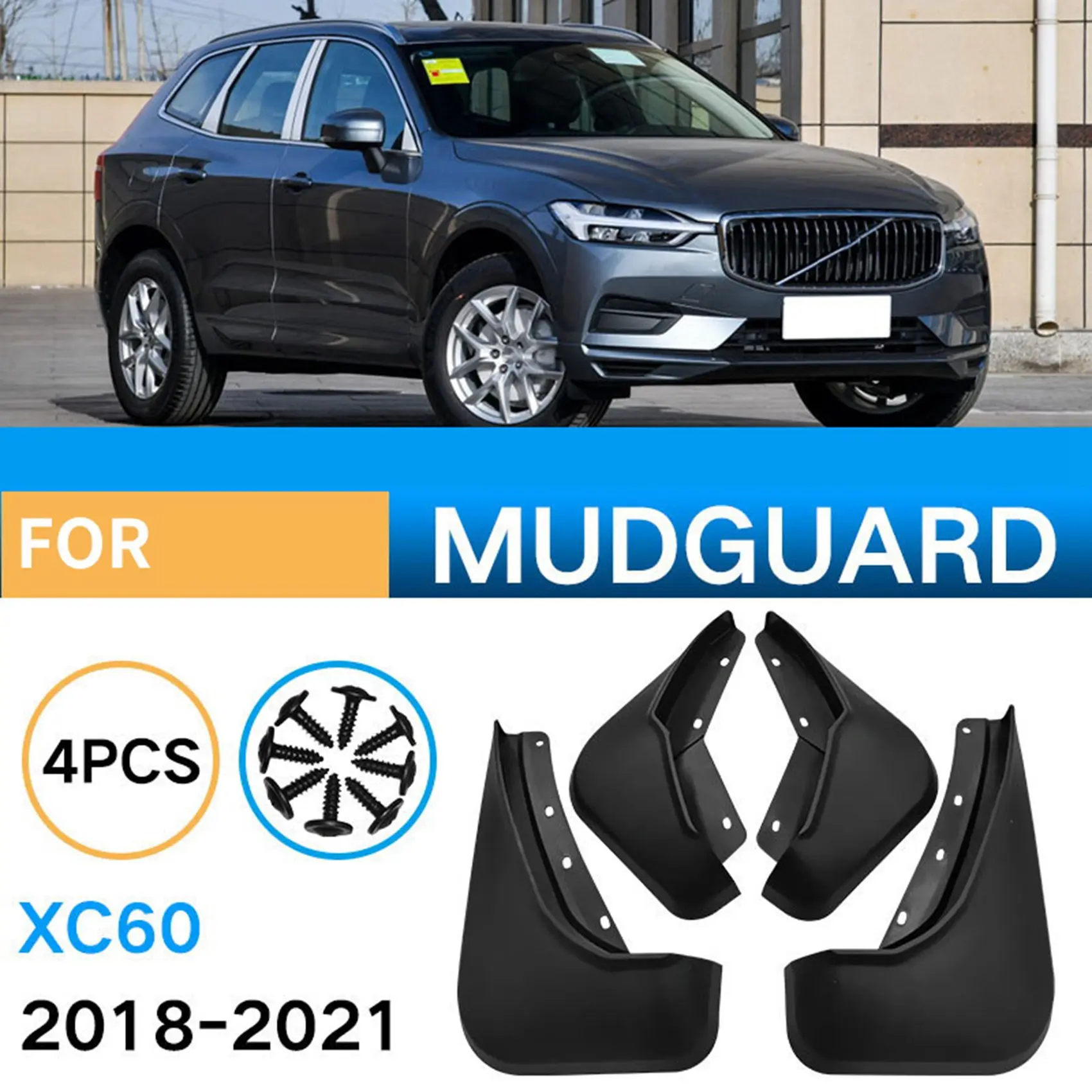 Mudflap for Volvo XC60 2018-2021 Fender Mud Flaps Guard Splash Flap Mudguard Accessories