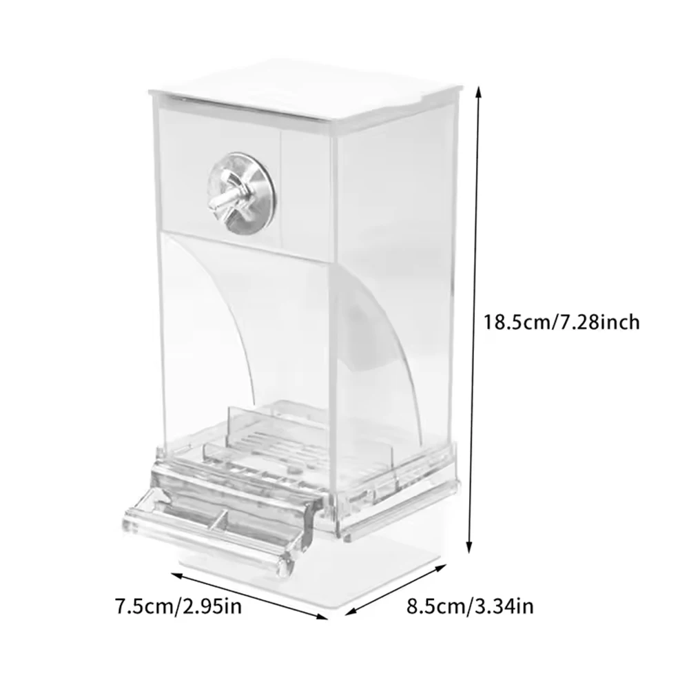 1PC Parrot Feeder Anti-Spill Transparent Bird Food Box Clear Feeding Device for Parrots Durable Bird Feeding Box image 6