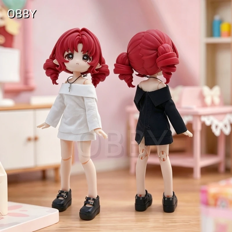

Off Shoulder Dress For 1/12 Advocate Freedom 12-14cm BJD Body Doll Clothing Doll Outfit Clothes