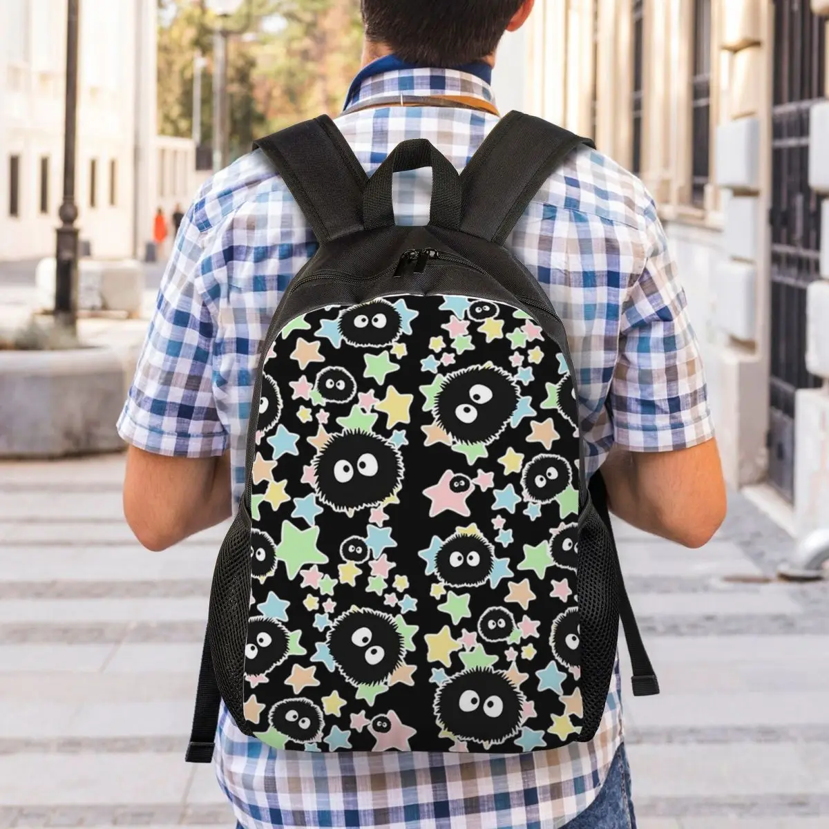 Soot Studio Ghibli Backpack Student Boys Girls BookBag School Bag Laptop Shoulder Bags