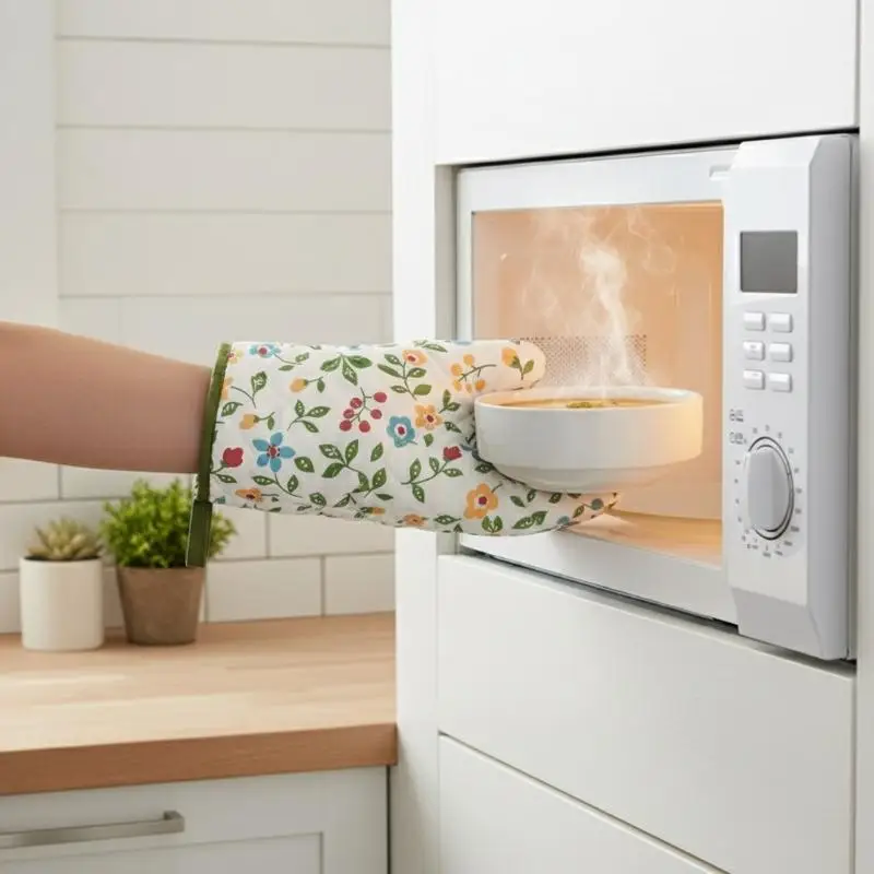 Non-slip Heat Resistant Glove Microwave Safe Versatile Insulated Oven Mitt for Everyday Cooking