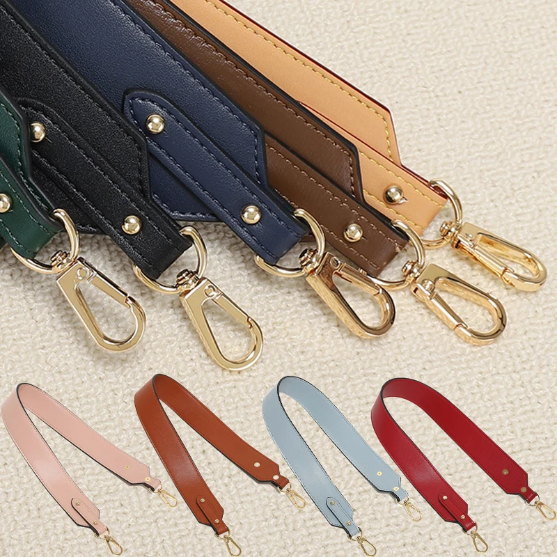 4cm Wide PU leather Bag Strap Handbag Handles Para Shoulder Bag Strap Purse Belts Ouro prata Preto Buckle Substituição Bag Strap