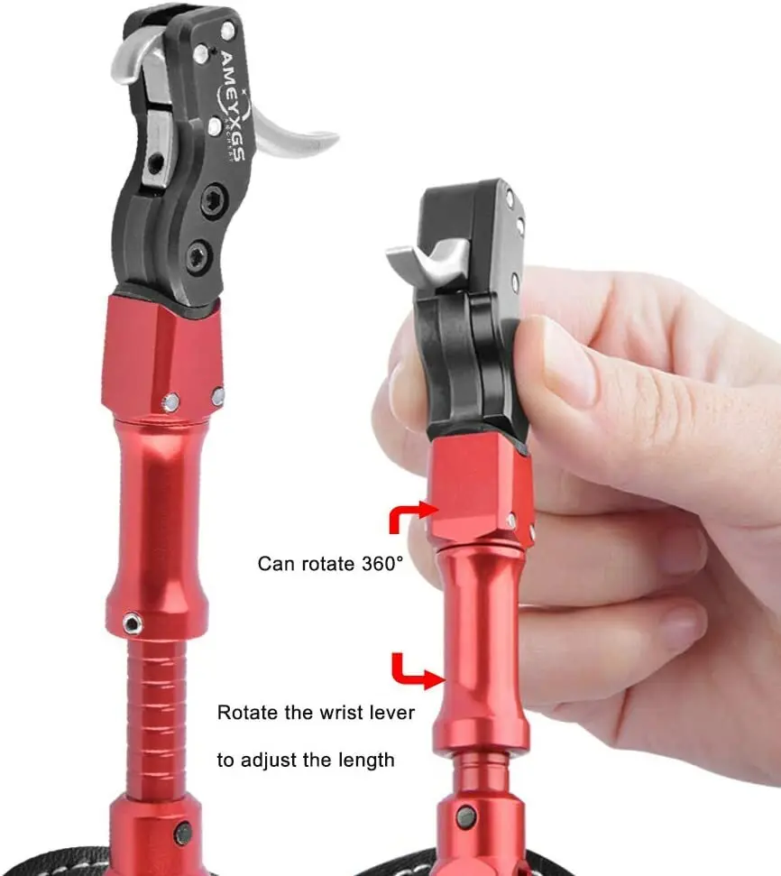 Schleife Handgelenkentriegelung 360° °   Bremssattel Compoundbogen Bogenschießen Release Empfindlichkeit Einstellbarer Daumenauslöser LH/RH Jagdzielschießen