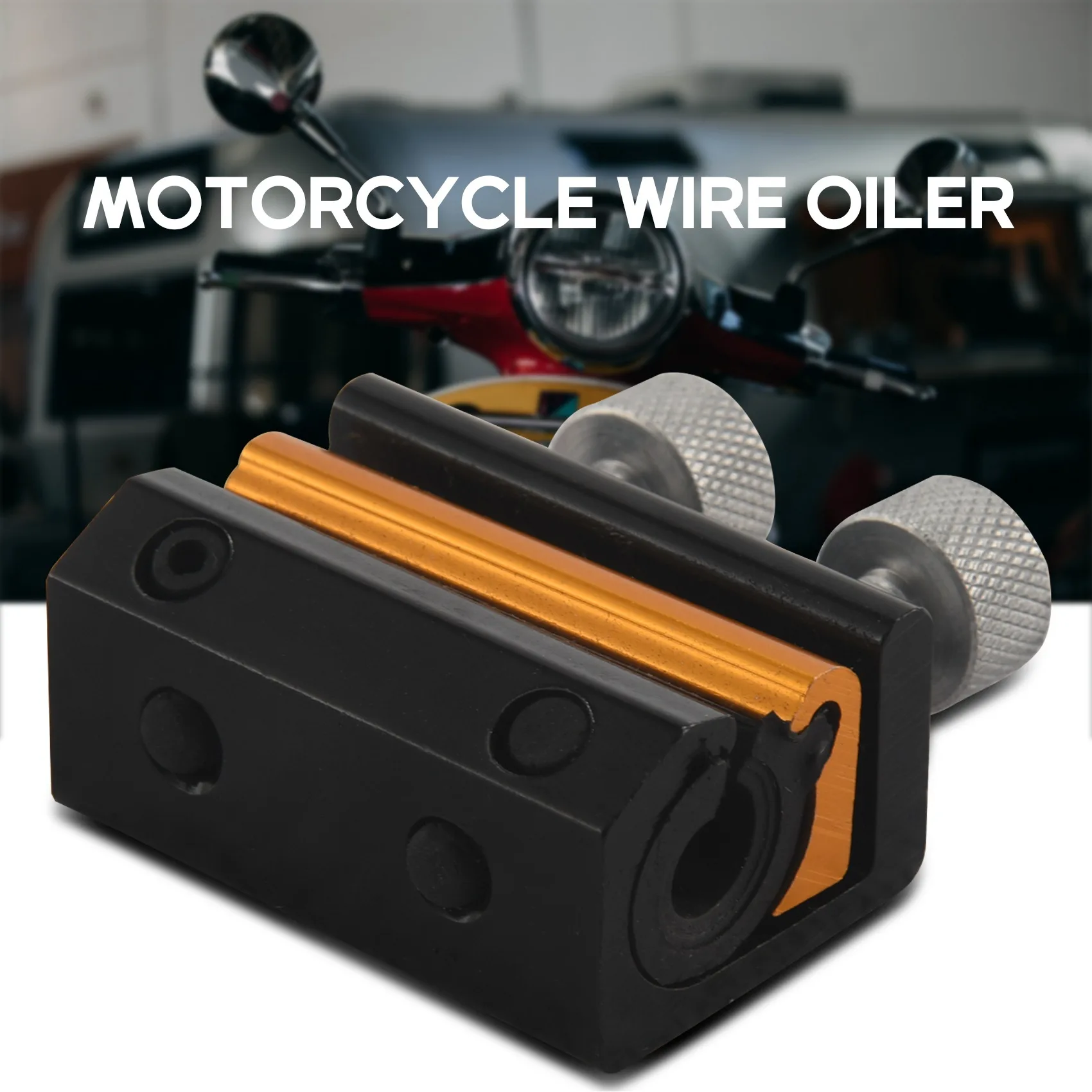 สายหล่อลื่นสายอลูมิเนียมสำหรับรถจักรยานยนต์ (สีดำ)