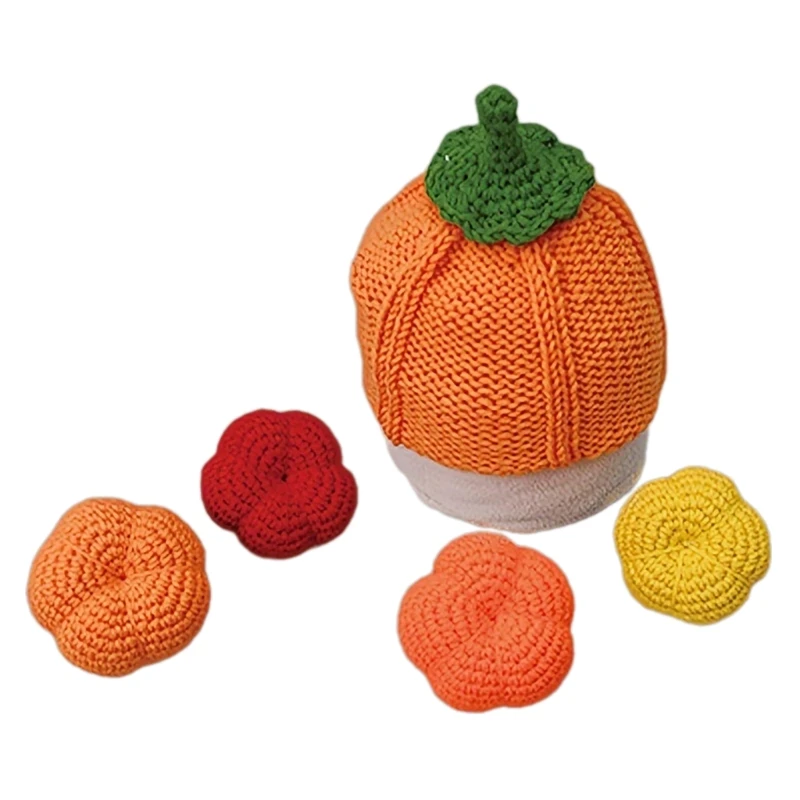 PhotoShooting Props Knitted Pumpkin Hat Newborn Photo Props Photostudio Backdrop top quality