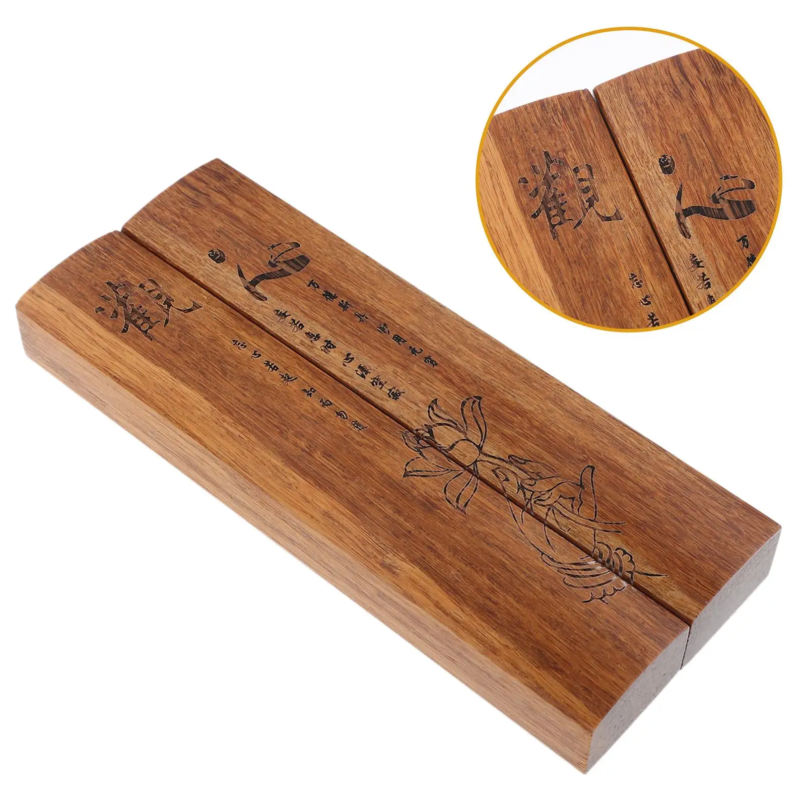 2 Pcs Wooden Ruler Painting Writing Paperweights Chinese Calligraphy Tools Student