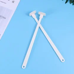 2pcs/pack Practical Multifunctional White Nontoxic Long Bottle Scraper Spatula Jar Cans Scraper for Home Kitchen