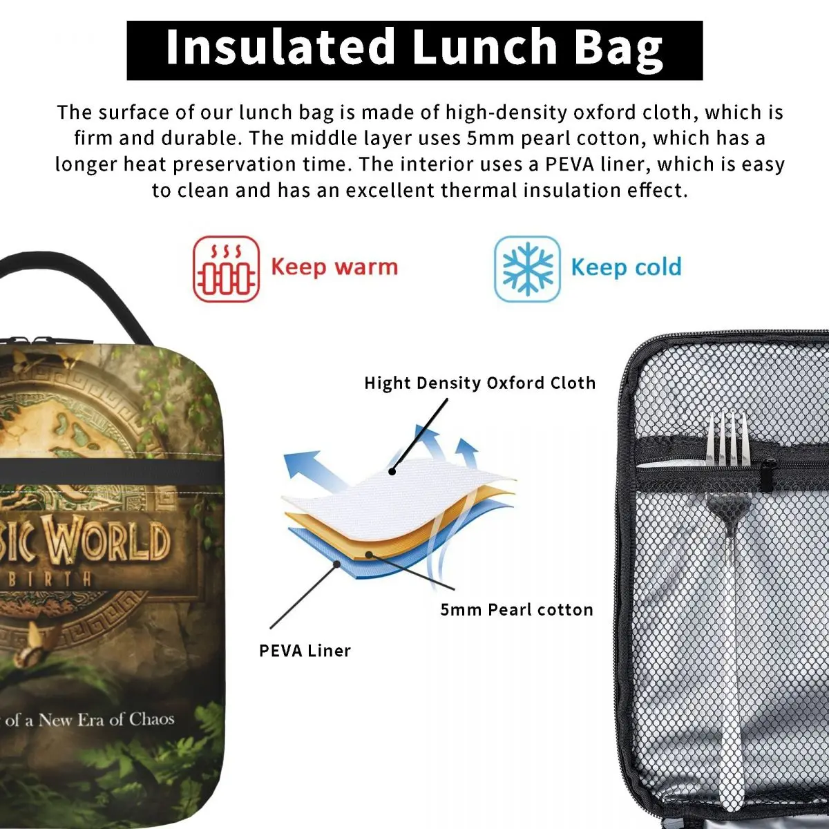 صناديق الغداء المعزولة العالم الجوراسي 4 ولادة جديدة 2025 تخزين صندوق طعام تصميم فريد من نوعه برودة صندوق غداء حراري للمدرسة #6