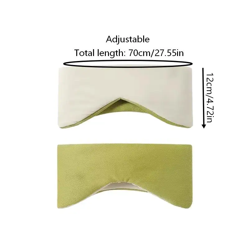1PC Travel Eye Mask Sleep Ice Silk Breathable Relieve Fatigue Warm Cool Velcro Double-sided Full Coverage Blackout Eye Mask